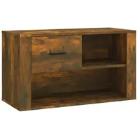 VidaXL Schuhschrank Räuchereiche 80x35x45 cm Holzwerkstoff