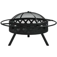 VidaXL Feuerschale mit Schürhaken 70 cm XXL Stahl