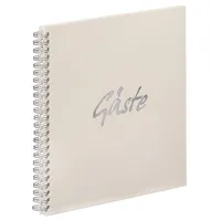Pagna Gästebuch mit Spirale quadratisch blanko, creme Hardcover 40