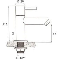 Aloni Kaltwasserhahn Kupfer gebürstet 1/2"