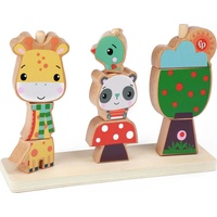 Fisher-Price - Holz-Stapelturm (9-teilig) Kinderspielzeug Kleinkinder Holz