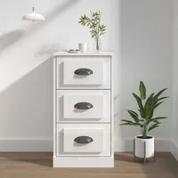 VidaXL Sideboard Hochglanz-Weiß 36x35,5x67,5 cm Holzwerkstoff