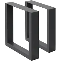 ECD Germany ECD-Germany Tischbeine, Dunkelgrau, Metall, 40x8x43 cm, Esszimmer,