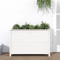 VidaXL Hochbeet Weiß 119,5x40x78 cm Massivholz Kiefer