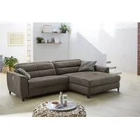 JOB Ecksofa Double-One Mikrofaser Braun