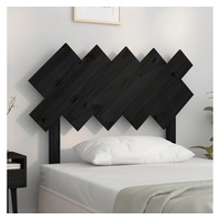 VidaXL Kopfteil Schwarz 104x3x80,5 cm Massivholz Kiefer