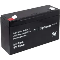 Powery Ersatzakku für USV Notstrom Notbeleuchtung 6V 12Ah (ersetzt