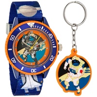 Miraval Kinderarmbanduhr mit Textilarmband und Schlüsselanhänger Astronaut Blau -