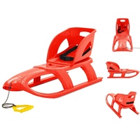 VidaXL Schlitten mit Lehne Rot 102,5x40x23 cm Polypropylen