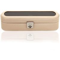 FRIEDRICH23 Uhrenbox Cordoba aus Leder mit Glasdeckel für 5