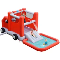 Costway Hüpfburg Mehrfarbig, 268x212x564 cm, Outdoor Spielzeug, Gartenspielzeug