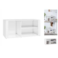 VidaXL Schuhregal Hochglanz-Weiß 100x35x45 cm Holzwerkstoff