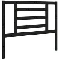 VidaXL Kopfteil Schwarz 106x4x100 cm Massivholz Kiefer - Schwarz