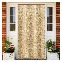 VidaXL Insektenschutz-Vorhang Beige und Braun 100x220 cm Chenille