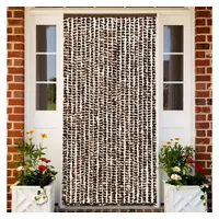 VidaXL Insektenschutz-Vorhang Braun und Weiß 90x220 cm Chenille