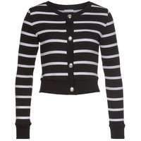 LASCANA Shirtjacke Damen schwarz-weiß-gestreift Gr.40/42