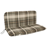 DEGAMO Auflage SEATTLE für Bank 2-sitzer, grau/beige kariert