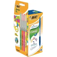 BIC Kugelschreiber-Set Atlantis Classic blau, Schreibfarbe: blau, 1 Set