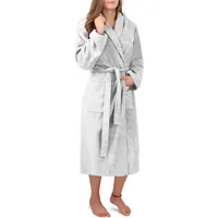 Normani Damen Premium Bademantel Basic in Weiß | Gr.: