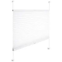 Woltu Plissee ohne Bohren Klemmfix Faltrollo Jalousie Weiß 75x220cm