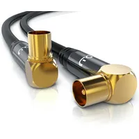Primewire Antennenkabel 90° gewinkelt, Koax, TV-Kabel, RF, IEC, HDTV,