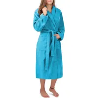 Normani Damen Premium Bademantel Basic in Türkis | Gr.: