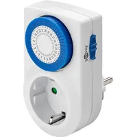 Goobay Analoge Zeitschaltuhr, bis zu 48 Timerzeiten, Schalter für