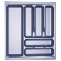Orga-Box Besteckeinsatz Besteckkasten silbergrau 500 mm für Tandembox u.