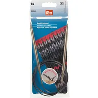 Prym 212186 Rundstricknadeln MS 100 cm 6,00 mm silberfarbig