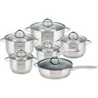 Kinghoff 12-teiliges Topfset 7562 - Silber