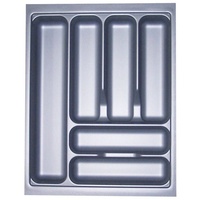 Orga-Box Besteckeinsatz Besteckkasten silbergrau 450 mm für Tandembox u.