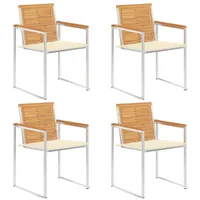 VidaXL Gartenstuhl 48,2 x 49,3 x 85 cm weiß