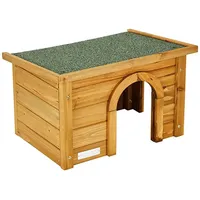 Kerbl Nagerhaus für Kanninchen Haus aus Spießtanne zwei Eingänge