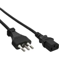 InLine Netzkabel, Netzstecker Italien auf Kaltgerätestecker C13, 3m