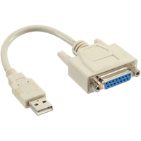 InLine USB Adapter Kabel, USB Stecker A auf 15pol