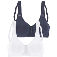 PETITE FLEUR T-Shirt-BH Damen marine+weiß Gr.75B