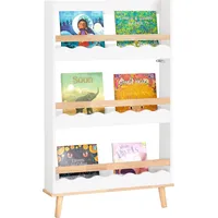 SoBuy Kinderregal Bücherregal für Kinder Aufbewahrungsregal mit 3 Ablagen
