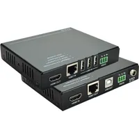 Vivolink 4K HDBaseT 2.0+ Extender, KVM Switch, Schwarz