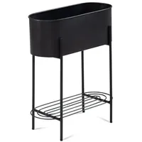 Wohnling Pflanzenständer Metall schwarz rechteckig 51,0 x 65,0 cm