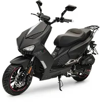 Burnout Motorroller BAD s Mattschwarz 50ccm 45 kmh Moped