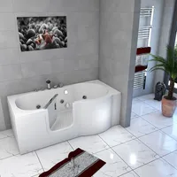 AcquaVapore Seniorenwanne mit Tür Whirlpool S12-EH-WP-L Badewanne 170x85cm