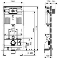 TECE TECEprofil WC-Modul mit Uni-Spülkasten, für TOTO Neorest Washlet
