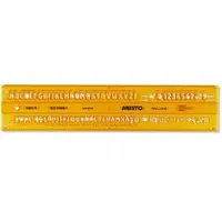 ARISTO Zeichenschablone gelb-transparent