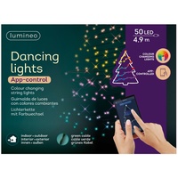 Lumineo MEHRFARBIGE BLUETOOTH-TANZENDE LED-GIRLANDE 9,9 M 50 LEDs