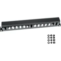 HMF 65451-02 Kabelmanagement mit Abdeckung für Serverschrank, 19 Zoll,