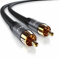 Primewire Cinch Audio-Kabel, RCA, Subwoofer-Cinch Audio-Kabel mehrfach geschirmt, 1X