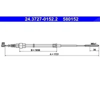 ATE Seilzug, Feststellbremse 24.3727-0152.2