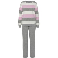 VIVANCE DREAMS Damen Pyjama grau-rosa Gr.32/34