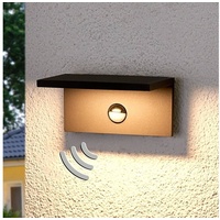 LUCANDE LED Wandleuchte außen Darina mit Bewegungsmelder (spritzwassergeschützt (Modern)