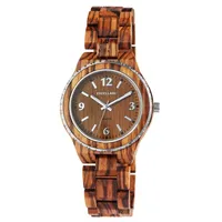 Excellanc 2810007-001 Uni Armbanduhr aus Zebraholz